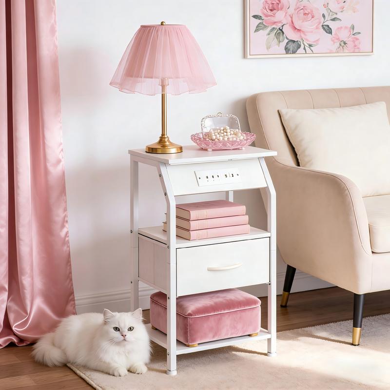 【Prime Day】9 Drawer Dresser for Bedroom, Storage Organizer with 9 Drawers, Chest of Drawers with Fabric Bins, Sturdy Metal Frame, Wood Tabletop for Guest Room, Closet, Entryway, Nursery