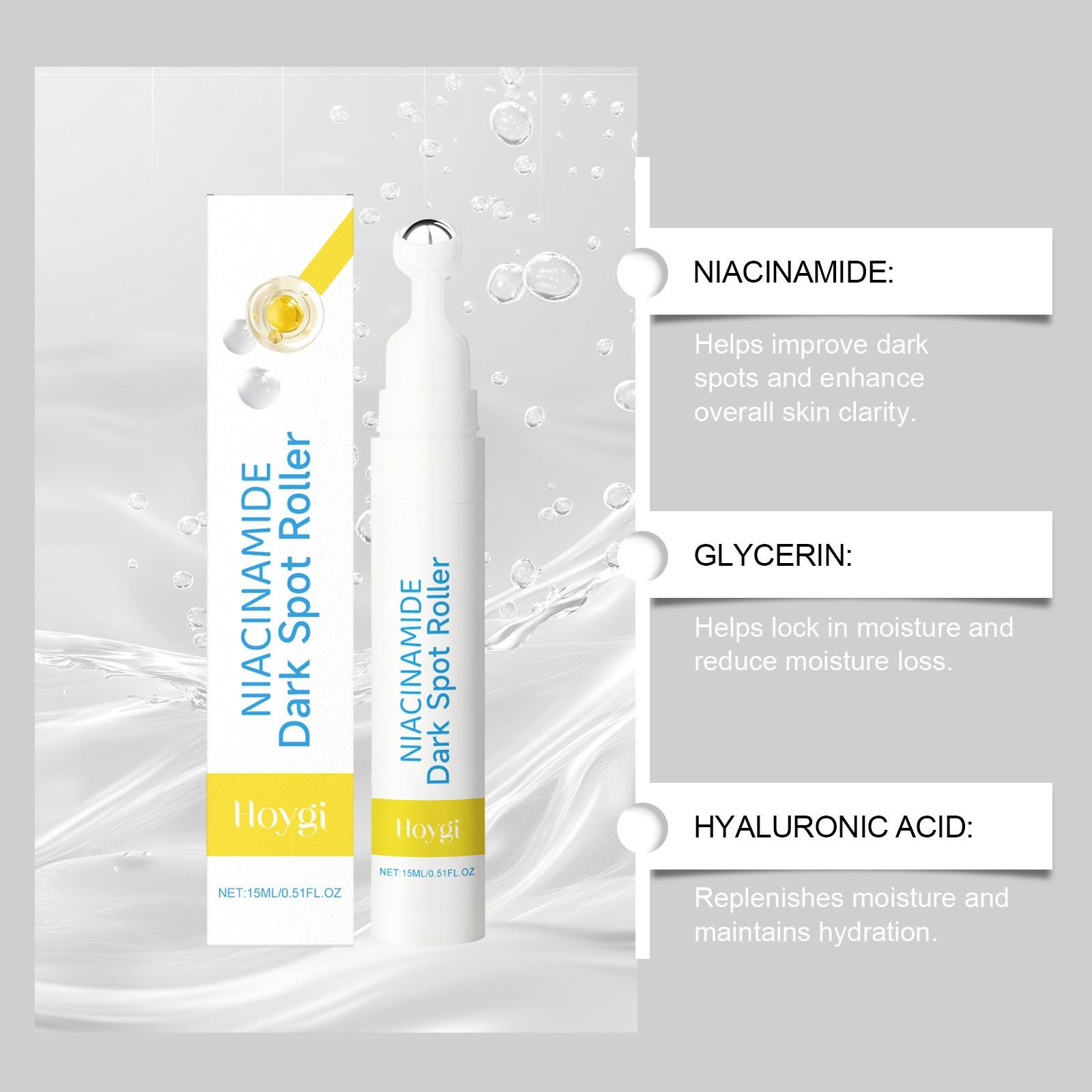 Hoygi Niacinamide Rollerball Essence, 15ML*2, Locks in Moisture, Lightweight Hydrating Formula, Easy Absorption Skincare Serum