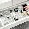 Clear Drawer Adjustable Organizer Set,4/8pcs Transparent Mixed Size Multifunctional Storage Tray, Cosmetic Storage Makeup Organizer, Cosmetic Organizers, Cosmetic Organiser, Beauty Organizer, Sundries Storage Container for Home Office School Dormitory