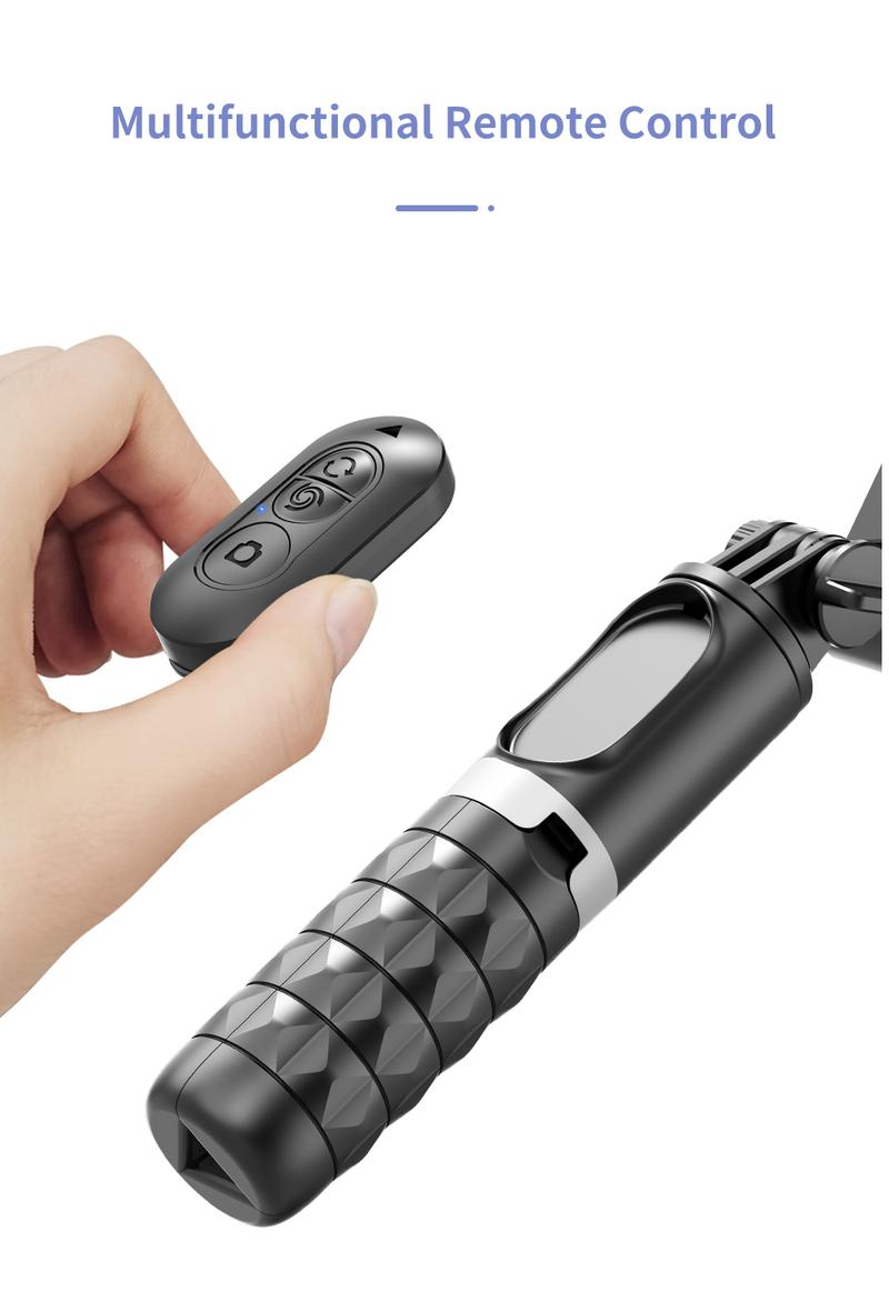 Selfie Q18 with 2D Gimbal and Tripod, Remote LED Light, Anti-Shake and Face Recognition for Perfect Photos, Smartphone Vlogging Kit