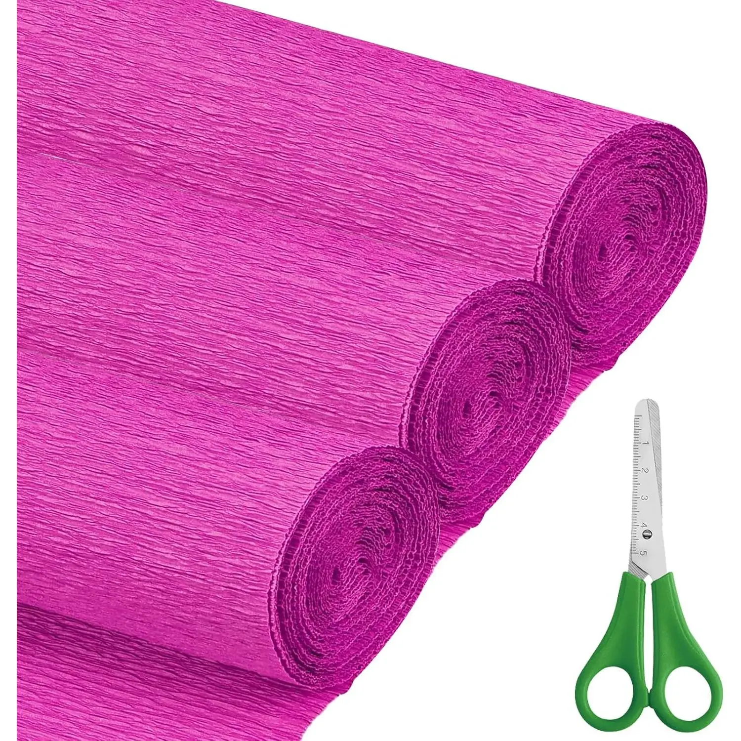 Crepe Paper Roll (17Inch x 8.2ft),3Rolls,Crepe Paper,DIY  Color Paper  Set for Mother's Day, Valentine's Day, Birthday and Wedding Decoration  Making (Rose)