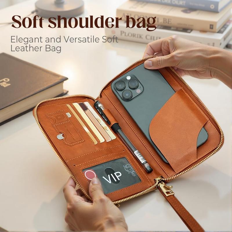 Simple Plain Passport Cases Back To School,  Travel Wallet, Multi-functional Zipper Travel Card Holder, RFID Blocking Card Holder