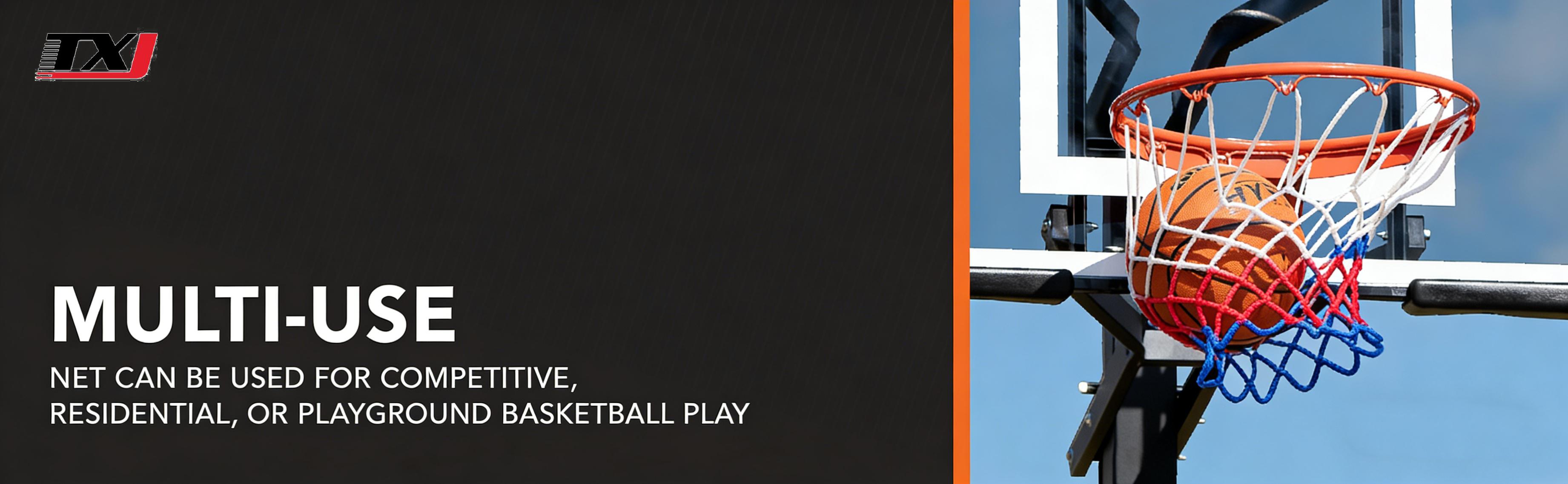 Heavy-Duty All-Weather Polyester Basketball Net, Durable Outdoor Sports Equipment, Ideal for Parks and Schools, Weather Resistant Design