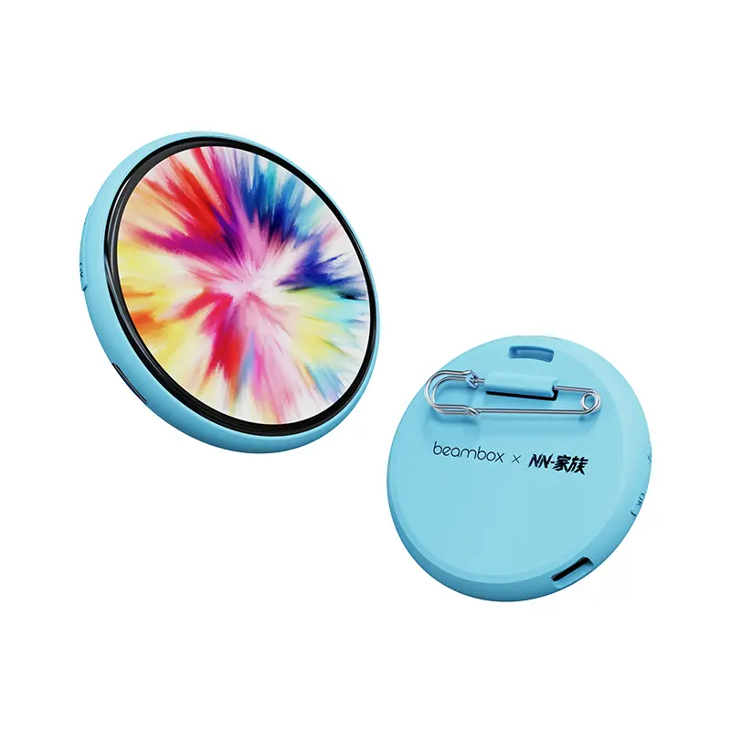 Nano Digital Electronic Anime Badge Fidget Toy, Custom LED Screen Brooch Pin, Wearable Digital Button Stress Relief Toy for Anime Fans Teens Cosplay