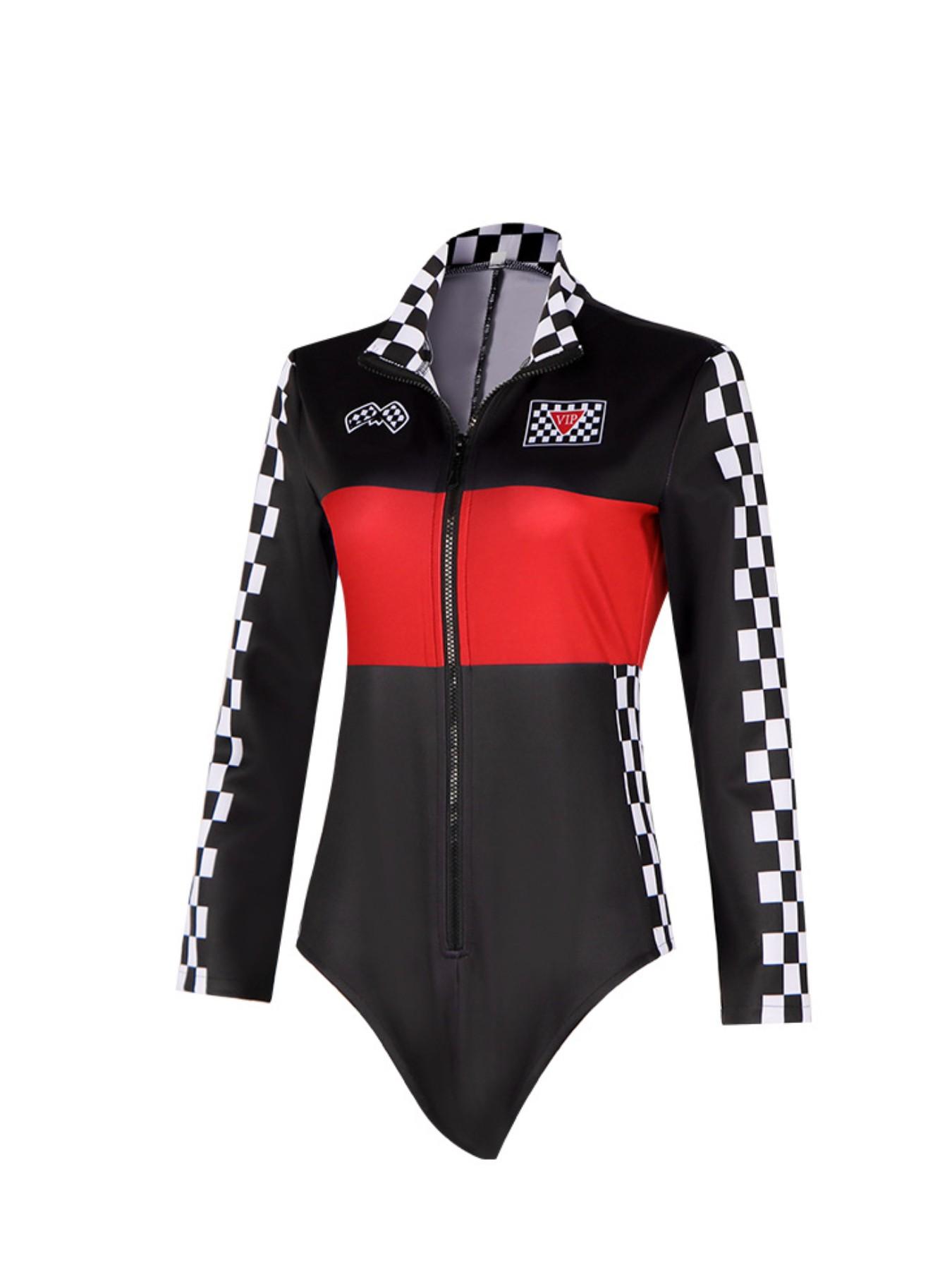 Halloween Party Cosplay Speedcar Costume, Nightclub Lead Dancer Motorcycle Girl, Racing Suit, Role Play Clothing