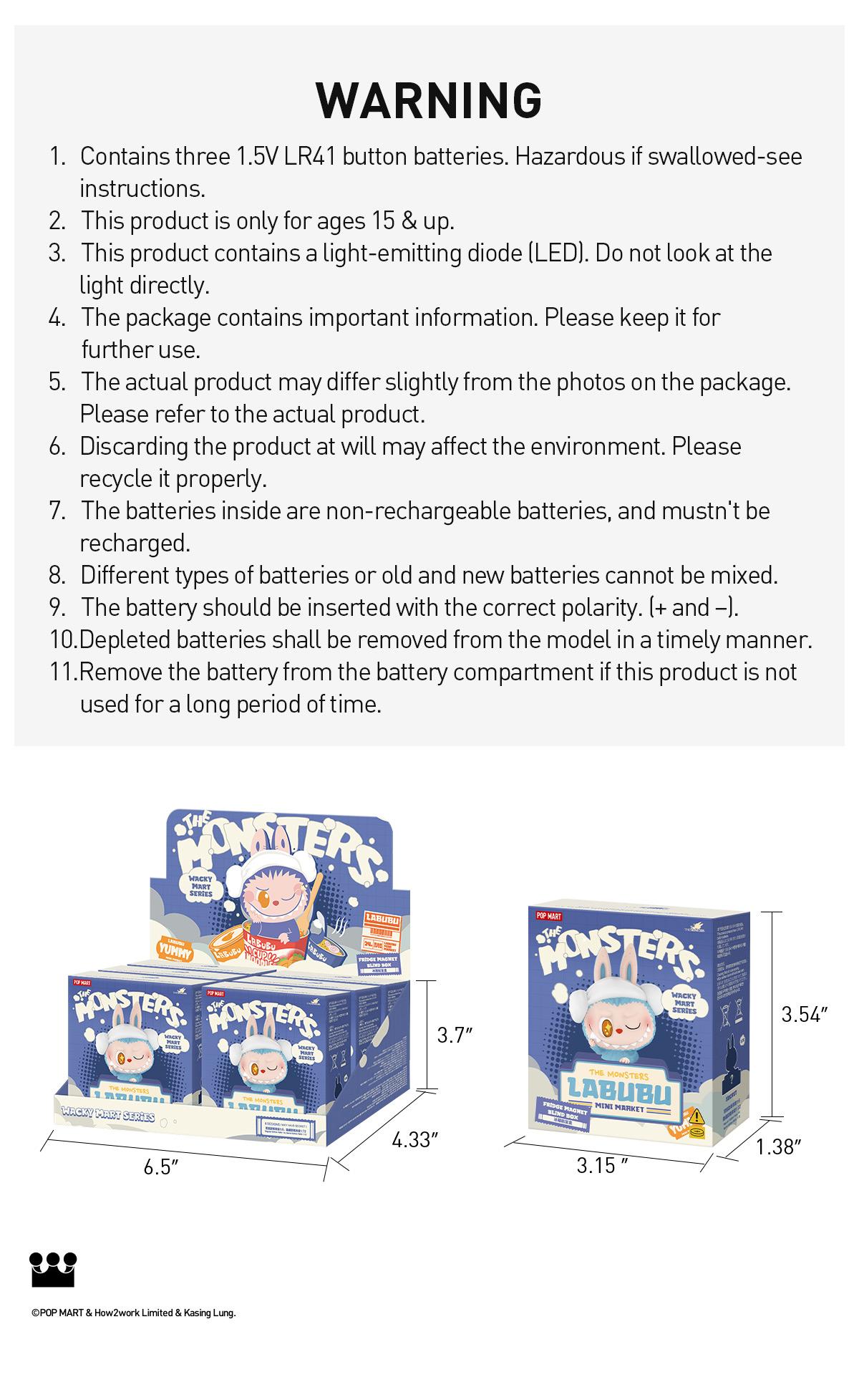 POP MART THE MONSTERS Wacky Mart Series-Fridge Magnet Blind Box