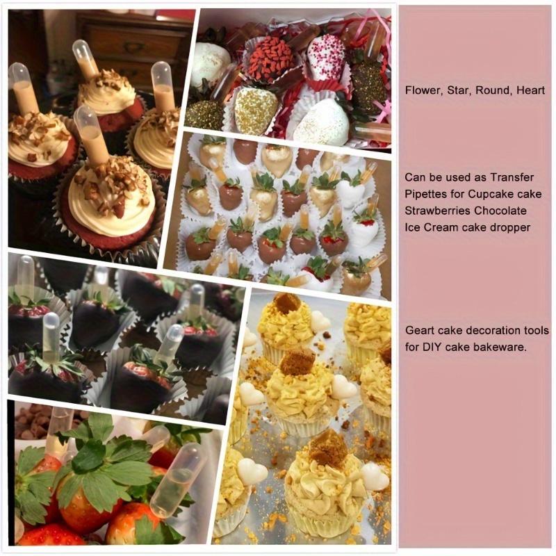 50pcs, Plastic Cupcake Pipettes, 4ml/0.14oz Squeeze Dropper, Liquid Infuser, Transfer Pipettes, For Cupcakes, Cakes,Pudding, And More, Kitchen Gadgets, Kitchen Stuff, Kitchen Accessories, Home Kitchen Items