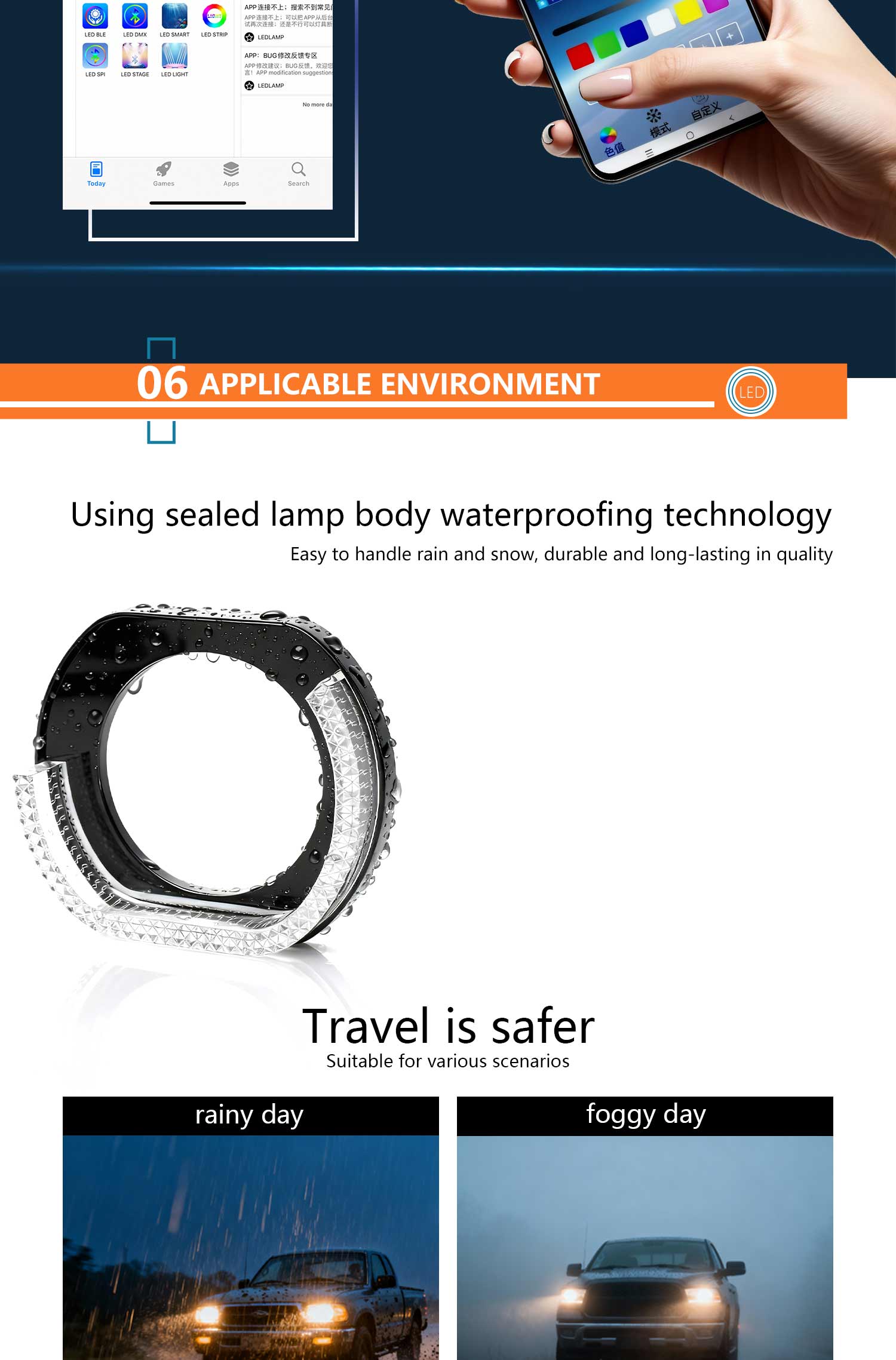 2PCS 5D RGB Angel Eyes Halo Rings Lights with Turn Signal Lights APP Bluetooth LED Motorcycle Retrofit DRL Car Headlight 12V