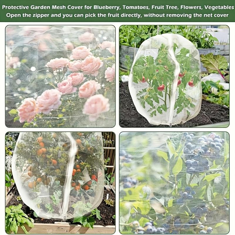 Enhanced Accessible Plant Cage Net, Protects Seedlings From Birds and Insects, UV Resistant, Ideal for Trees and Flowers, Easy-To-Use Garden Protection Net