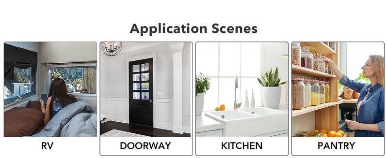 Deconovo French Door Curtain(1 Panel), Door Curtains for Door Window, Blackout Curtains for Bedroom, Sidelight Curtains for Door Window Curtains, Velcro Tie Up Curtains