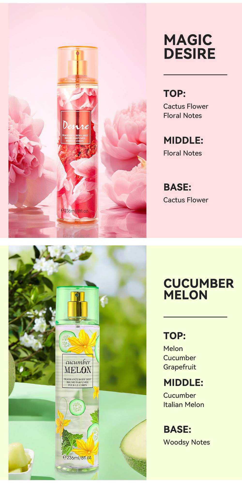 8 FL OZ Hair & Body Fragrance Mist for Women - Long-Lasting Perfume, Perfect for Dating, Parties and Gift Giving Floral Mint Scent Lightweight Scent Highly Scented