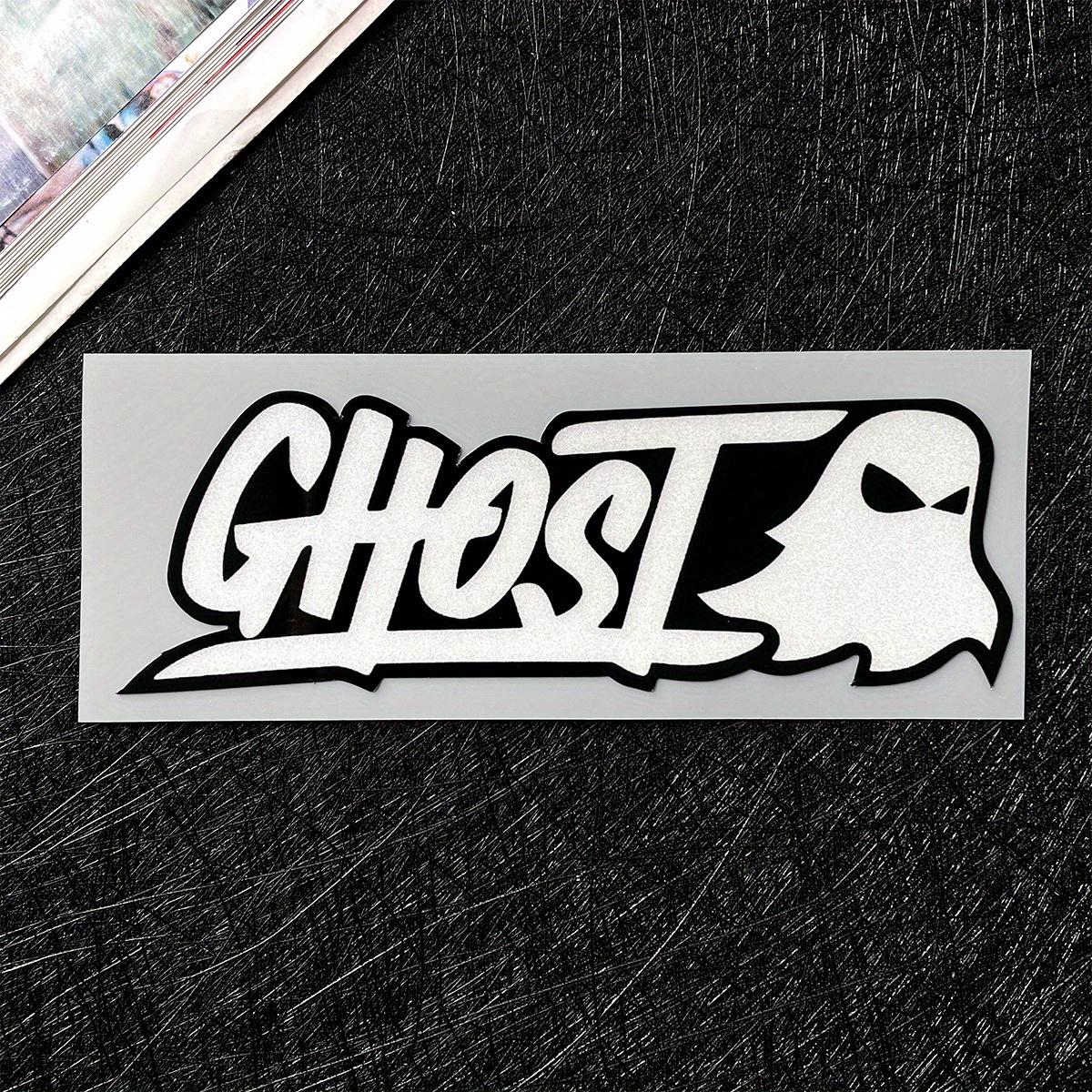 1PC Waterproof vinyl sticker decal for motorcycles and cars, featuring a ghost design, perfect for your motorcycle windshield and body, Motorcycle Stickers, Waterproof Vinyl Decals