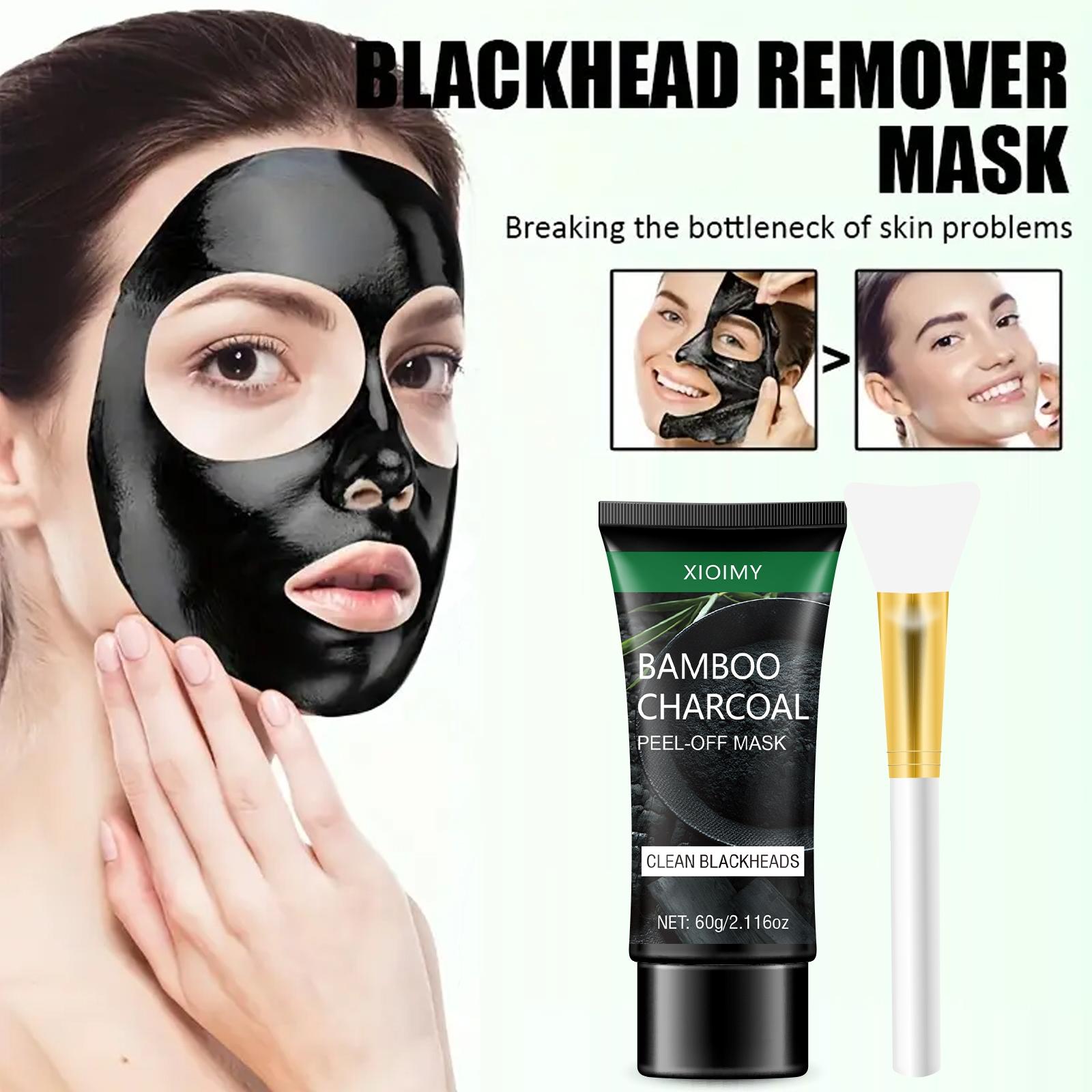 60g Bamboo Charcoal Mask, Cleansing, Oil Control, Moisturizing, Easy to Use, Non-Irritating Formula, Refreshing Glow, Suitable for All Skin Types