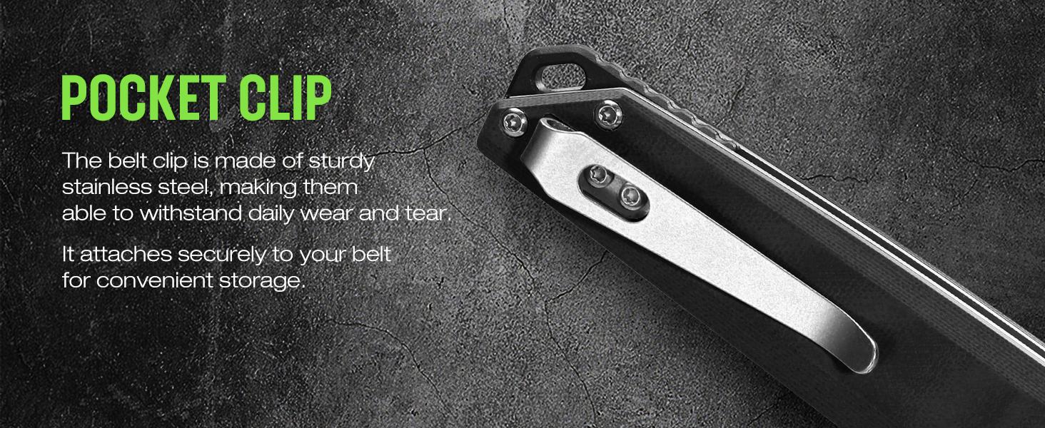 #JumpstartSale MOSSY OAK Folding Pocket Knife, 3.5-Inch D2 Steel Drop Point Blade, G10 Handle, Small EDC Knife with Belt Clip for Camping, Hiking