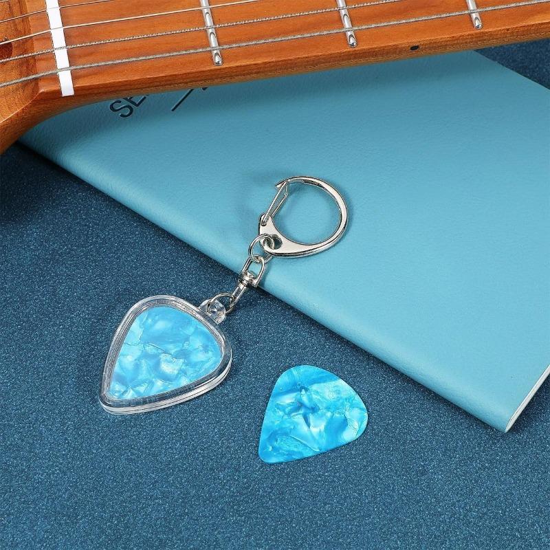 Transparent Pick Box, Pick Keychain, Guitar Pick Box, Acrylic Pendant, Storage Pendant, Guitar Pick Storage Pendant, Small Size, Suitable for Musicians To Carry Around