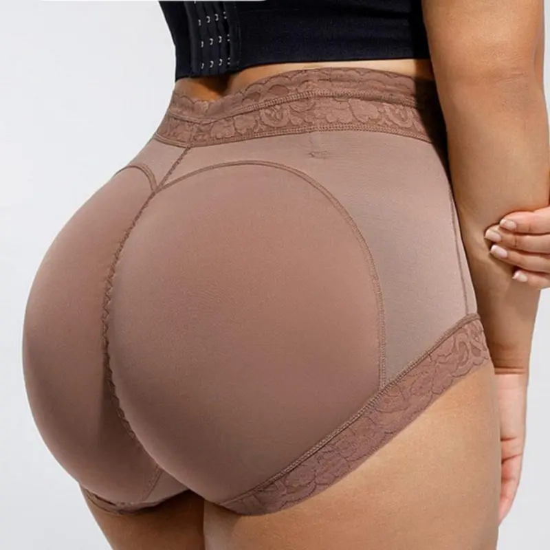 1 Count Women's Elegant Floral Lace Waist & Hem Anti-Curling Shorts, Shapewear, High Waist Shapewear, Contour Stitched Butt Lifting Panties, Short Boned Waistband & Anti-Slip Grip Bottoms, Perfect for Fitness Activities