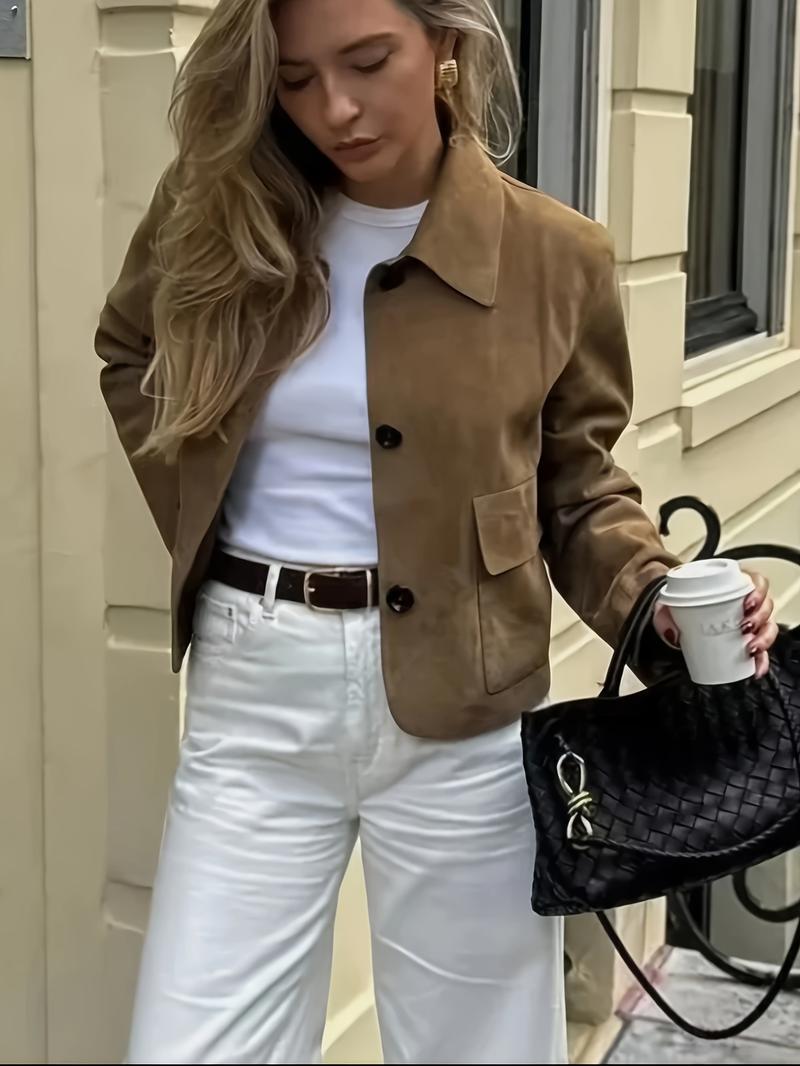 Women's New Autumn Winter Fashion Jacket Coat, Classic Style, Casual Versatile Outerwear, Comfortable & Stylish Women's Clothing