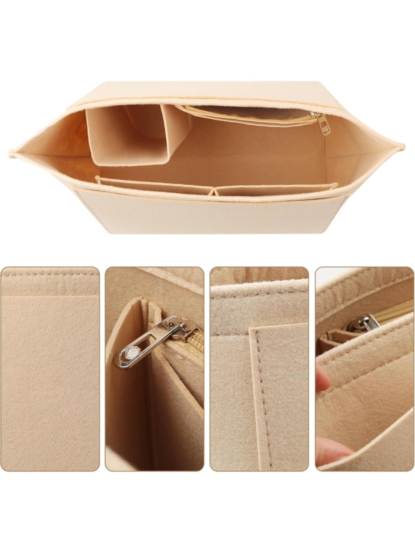 Handbag Storage Bag, Felt Inner Lining, Zipper Closure, Large Capacity, Multi-Pocket Design, Multiple Compartments, Easy Organization, Purse Organizer, Tote Organizer, Multifunctional Organizer, Multi Purpose Organizer