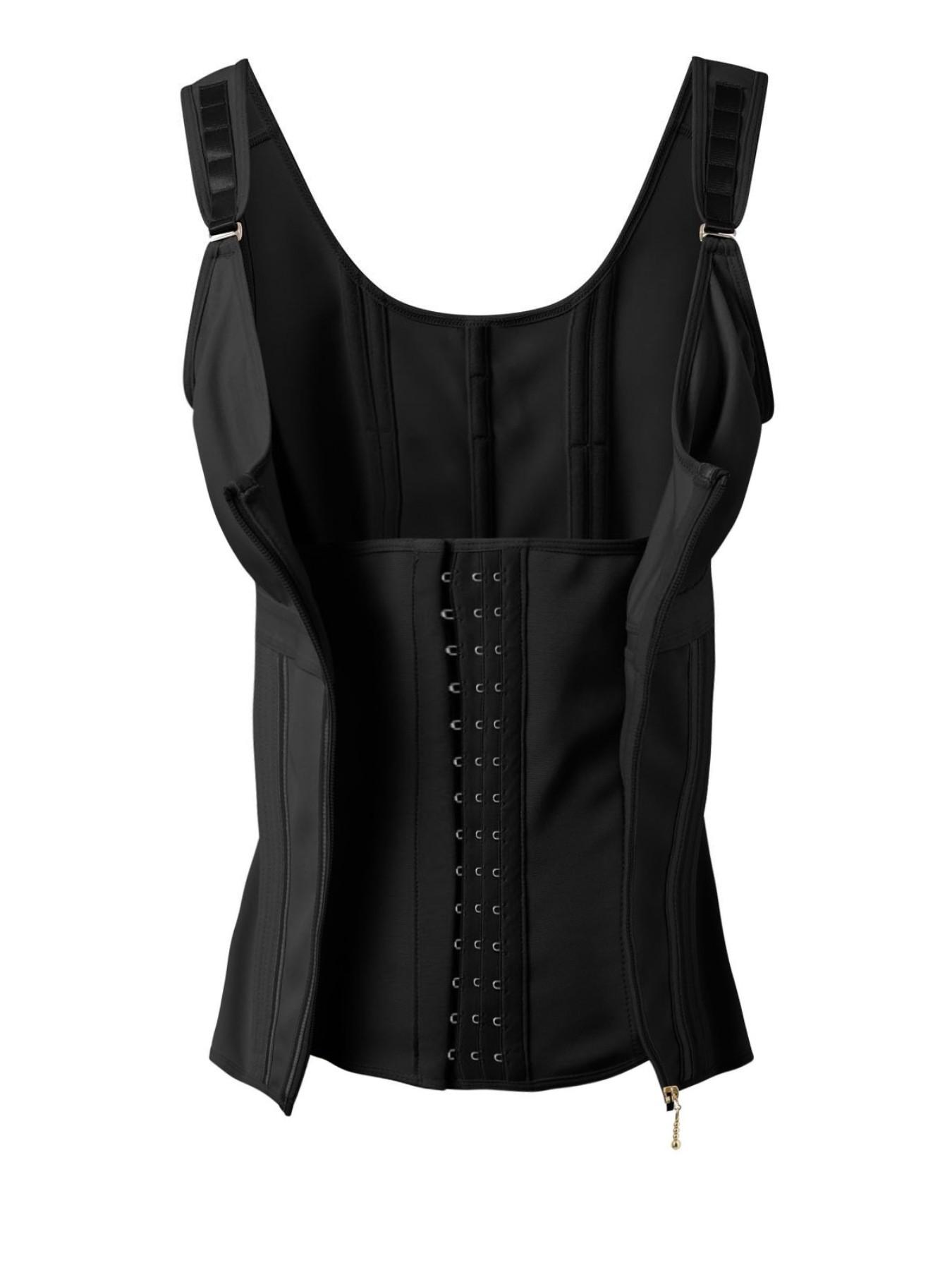Women's Zipper Hook Waist Shaper Tight Top, Sports Fitness Belted Waist, Daily and Workout Shaping Compression Wear, Shapewear, Compression Tummy Tuck, Compression Body Shapewear