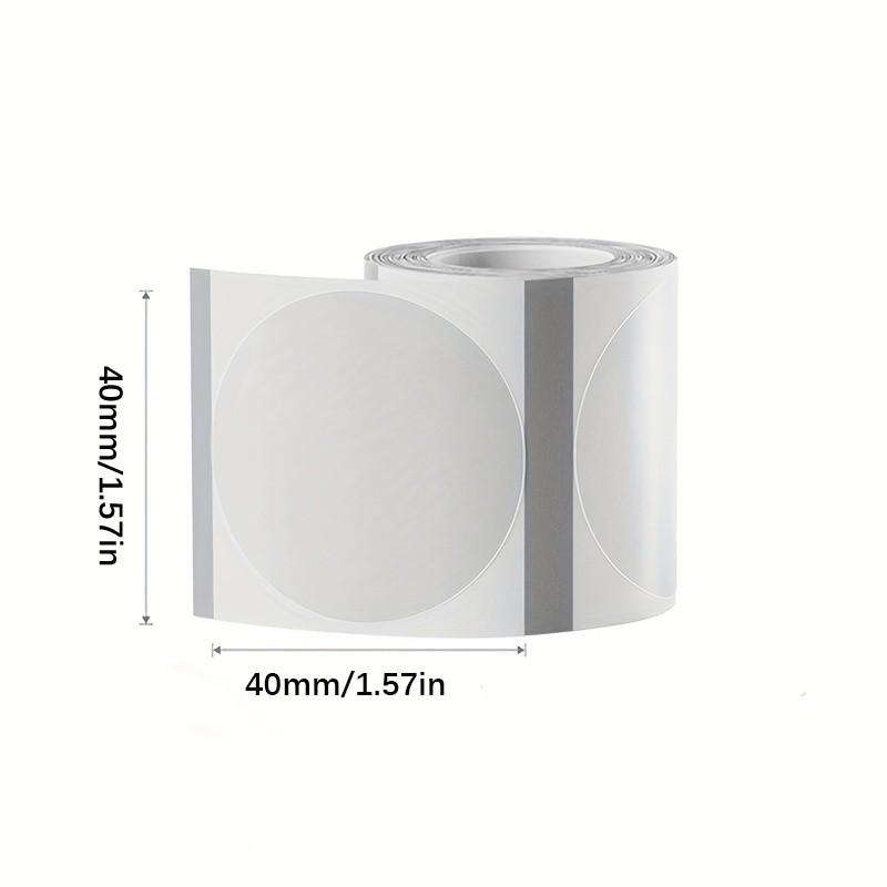 Transparent Round Thermal Labels, Self-Adhesive Thermal Label Paper, Barcode Address Shipping Logo Business Home Label Stickers