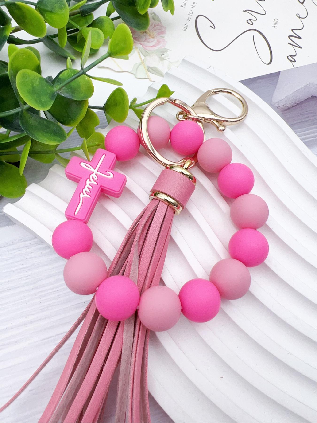 1 Piece Leopard Pattern Tassel Decor Beaded Keychain, Trendy Cute Jewelry for Women & Men, Fashion Accessories, Perfect Gift for Friends 1 Piece Leopard Pattern Tassel Decor Beaded Keychain, Trendy Cute Jewelry for Women & Men, Fashion Accessories, Perfect Gift for Friends