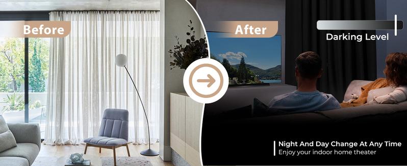 Inovaday 2pcs Blackout Curtains Linen Curtains For Living Room, Back Tab Thermal Insulated Black Out Curtains Farmhouse Style Heavy Duty Easy Maintenance Outdoorfun