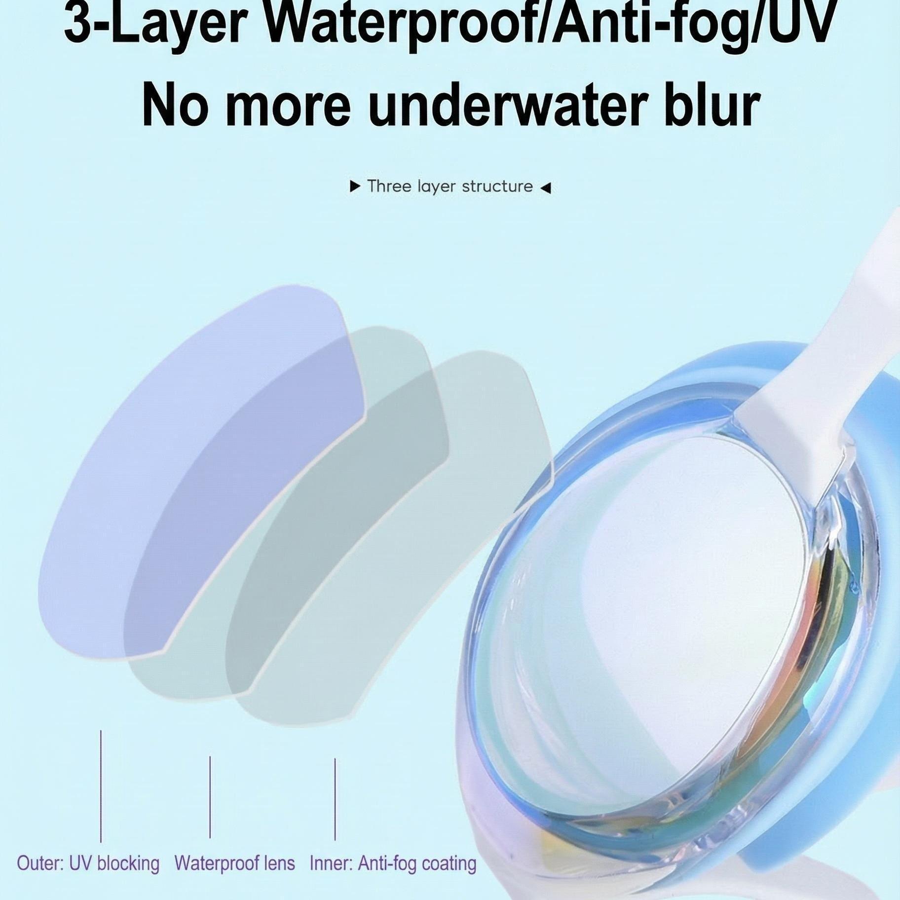 Adult Swimming Goggles, Electroplated High Definition Waterproof Anti-Fog Swim Glasses, Outdoor Swimming Sports Kayaking Diving Eyewear