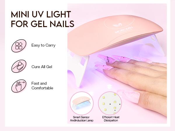 Morovan Poly Gel Nail Kit: 1OZ Large Capacity Poly Nail Gel Kit Best Valentine Gift For Her with UV Light - Clear Pink Poly Extension Gel for Beginners with Everything All In One Poly Gel Kits for Nail Manicure Starter