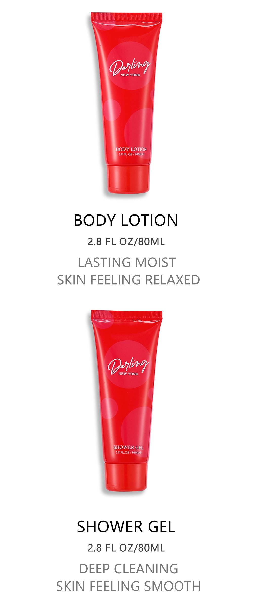 Bath and Body Gift Set for Women & Girls 1.7fl.oz Eau de Parfum Spray 2.8fl.oz Shower Gel 2.8fl.oz Body Lotion Women's Fragrance Sets POUCH Gift for Women Body Care Travel Set for Birthday Christmas New Year Gifts