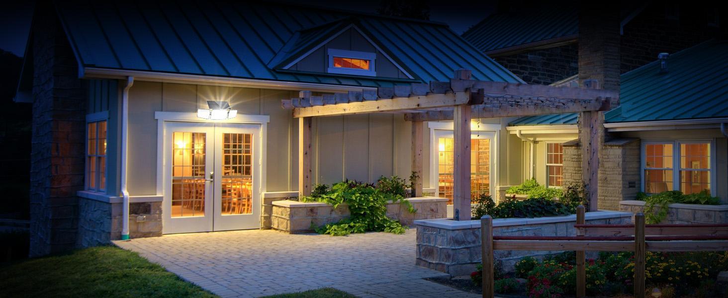 Daphino Solar Motion Sensor Lights, 252 LEDs 3 Head Adjustable Solar Lights Outdoor, 2700LM 355°Wide Angle Commercial Street & Area Lights with Remote Control, IP67 Waterproof Spot Light with 3 Modes