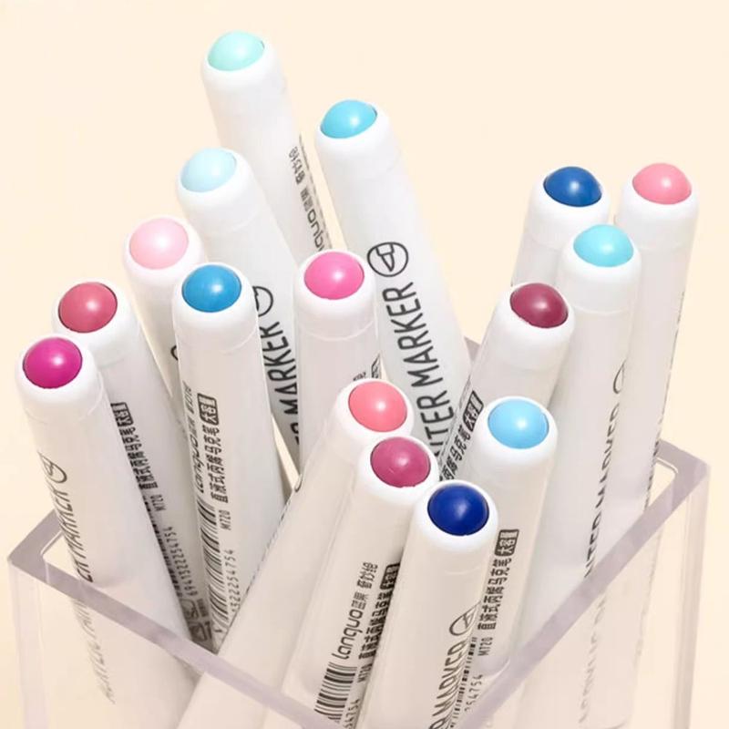 Gradient Color Marker Pen, 9 Counts/set Liquid Acrylic Marker Pen, Student Colored Graffiti Painting Coloring Pen, Art Supplies