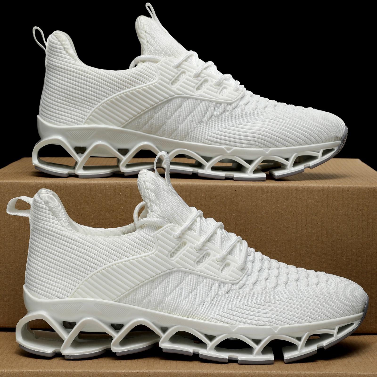 Men's Slip on Walking Running Shoes Blade Tennis Casual Fashion Sneakers Comfort Non Slip Work Sport Athletic Trainer