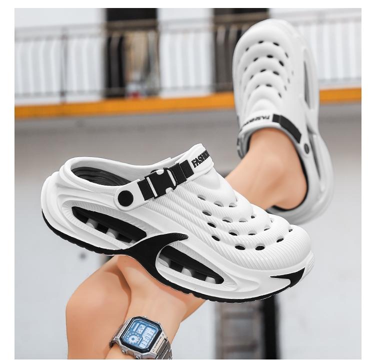 3 Color Functional Hole Slippers, Thick Sole Breathable One-Step, Fashion Woven Strap, Unisex Outdoor Casual Cool Sandals