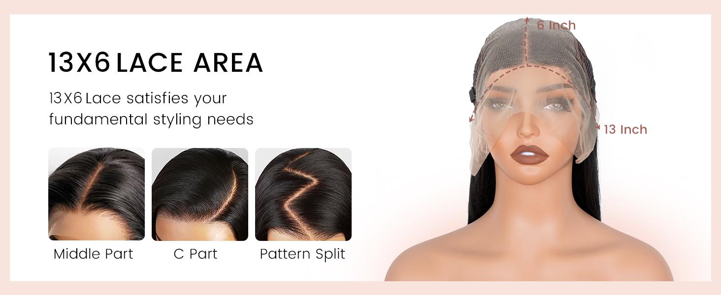 Tuneful Natural Black Straight Hair Wig For Women 13x6 Lace Frontal Wig 180% Density HD Tranparent Lace Front Wigs Human Hair P4/27 Pre Plucked 32 Inch