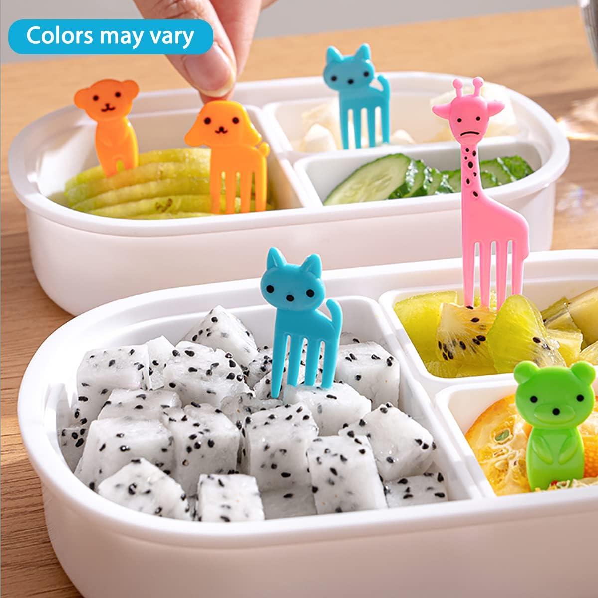 52- Bento Box Accessories Kit - 12   Cupcake Liners & 40  Picks for  Lunch Box, Microwave Safe Baking Cups with  Fruit Picks (School, Party, Picnic)