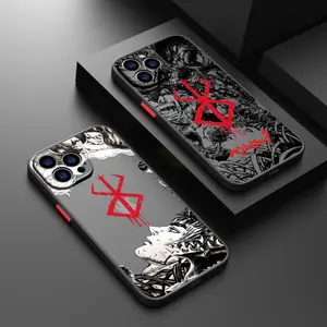 Berserk Comics Anime Phone Case For iPhone 17 promax 17e 17 16 15 14 13 12 11 Mini Pro Max Air For Samsung S26 S25 S24 S23 S22 FE Ultra Plus Edge TPU Frosted Translucent Phone Case
