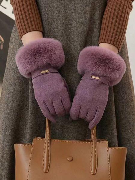 Women's Touchscreen Gloves, Waterproof Design, Soft Warm Wool Lining, Outdoor Winter Gloves, Casual Style, Fitted Fit