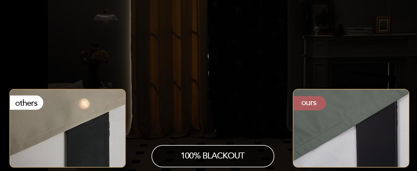 Deconovo 100% Blackout Curtains (2 Panels) - Thermal Insulated, Soundproof, Heavy-Duty, Cold-Proof Drapes for Living Room & Bedroom Deconovo 100% Blackout Curtains (2 Panels) - Thermal Insulated, Soundproof, Heavy-Duty, Cold-Proof Drapes for Living Room & Bedroom