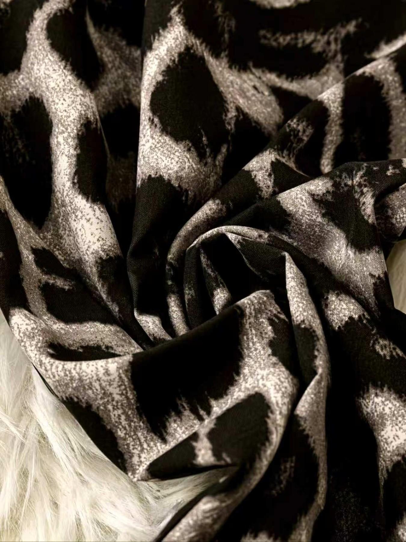 Women's Leopard Print Shirred Wide Leg Jumpsuit, Casual Sleeveless Tube Jumpsuit for Vacation Holiday, Ladies Clothes for All Seasons