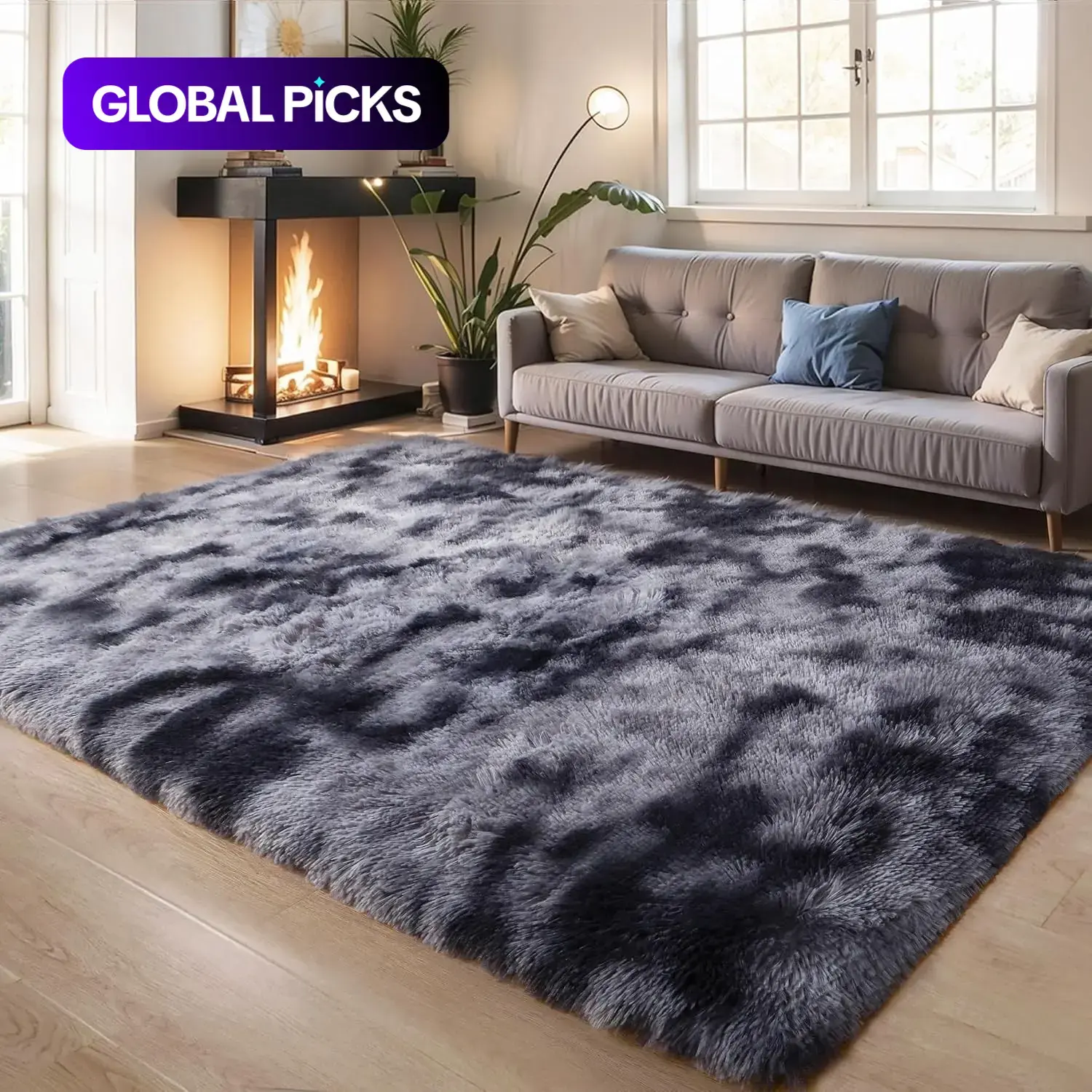 Shag Area Rugs for Bedroom Living Room,Ultra Soft Fluffy Area Rugs for Dorm, Indoor Carpet Nursery Rugs for Kids Room, Decorative Area Rug Home Decor #GLOBAL PICKS