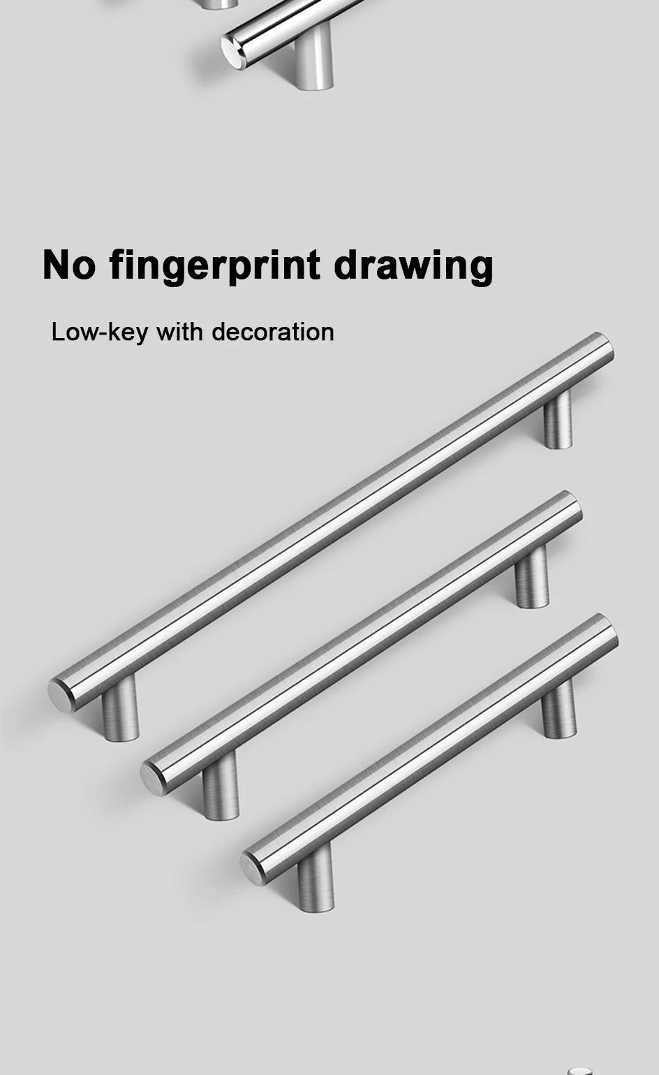 8/16PCS Silver Furniture Handles, Wardrobe Door Handles, Stainless Steel Drawer Handles, T-Bar Strip Kitchen Cabinet Closet Knobs