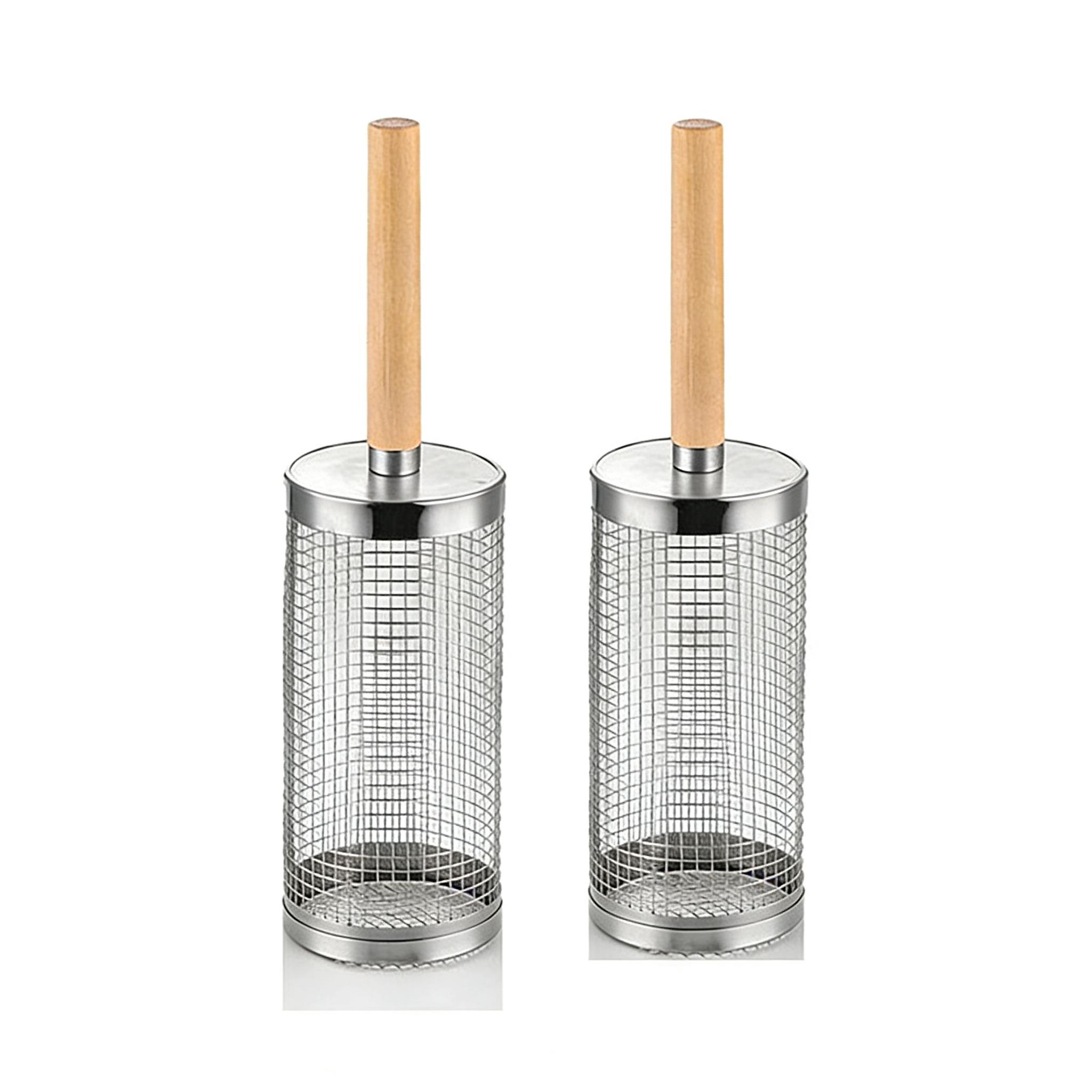 Upgrade BBQ Grill Basket, Portable Outdoor BBQ Net, Rotating Round Grill Tube, Ideal for Camping & Picnics, Durable Design