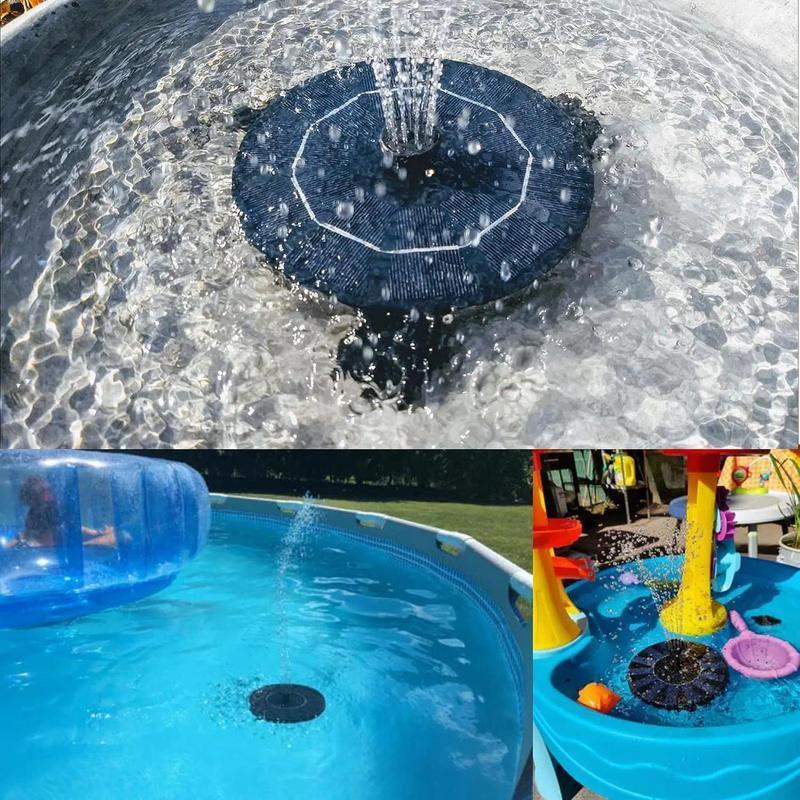 Solar Fountain, Solar Powered Bird Bath Fountain Pump, 1.5W Solar Panel Kit Water Pump, Outdoor Watering Submersible Pump for Pond, Pool, Garden, Fish Tank