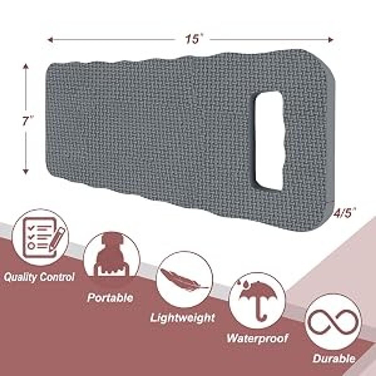 Thick Kneeling Pad 2-Pack - Waterproof, Comfortable & Stain Resistant Multi-Functional Kneeler Pad for Gardening, Baby Bath, Yoga, Praying and Exercise, Deep Grey(Gift)