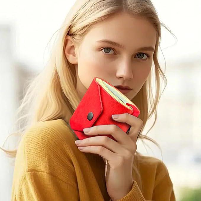 Minimalist Leatherette Cash Wallet, Fast Access Money Organizer, Portable Daily Pouch