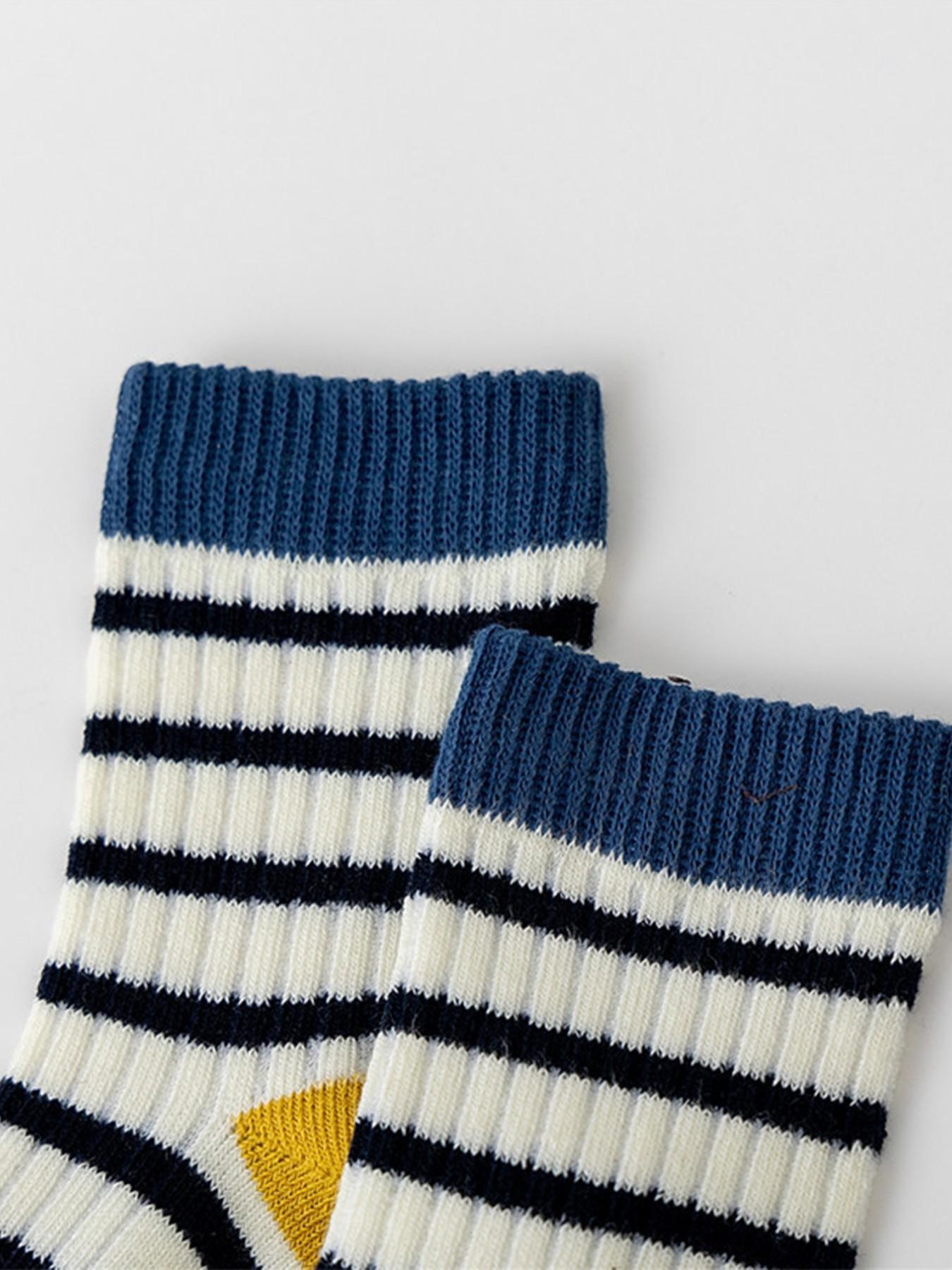 5 Pairs Kids Colorblock Striped Mid-Calf Socks, Comfortable Breathable Unisex Socks, Casual Sports Socks for Daily Wear 5 Pairs Kids Colorblock Striped Mid-Calf Socks, Comfortable Breathable Unisex Socks, Casual Sports Socks for Daily Wear