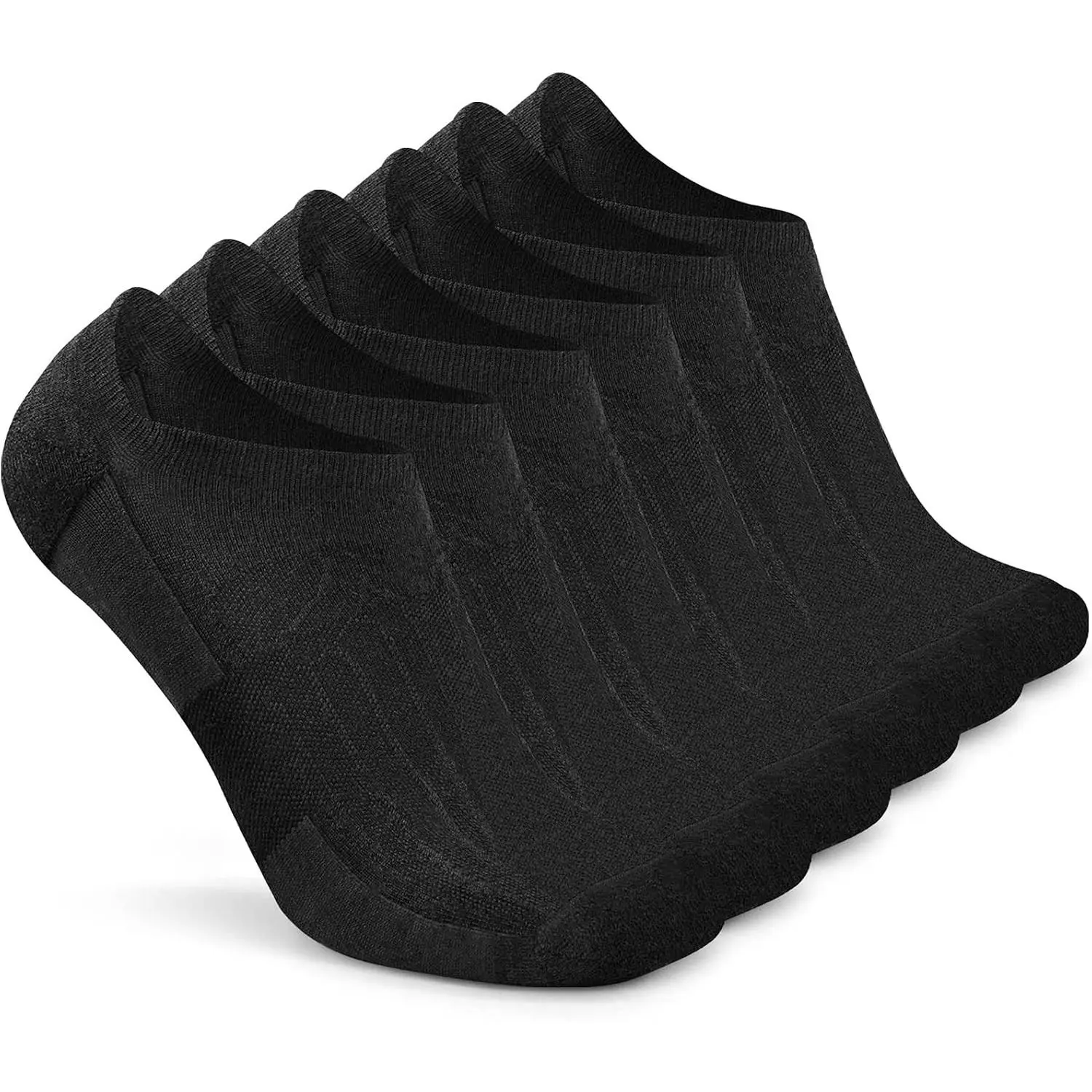 Thin Merino Wool Blend No-Show Running Socks with Non-Slip Grips - 3/6 Pack Invisible Liner Low Cut Cool Socks for Men Women, Light Hiking Walking Bowling Riding Athletic Summer SportsGift