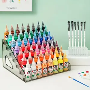 Multifunctional Acrylic Display Storage Rack, Stackable and Multi-Layer Design, Perfect for Collectibles, Toys, Badges, Figurines, Cards, Cosmetics, Jewelry, Great Halloween and Christmas Gift