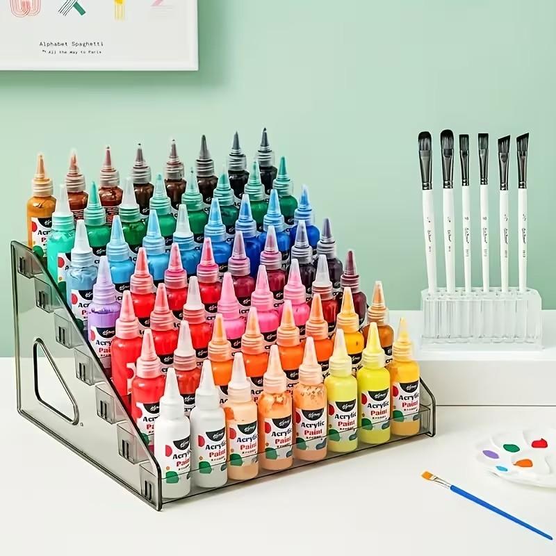 Multifunctional Acrylic Display Storage Rack, Stackable and Multi-Layer Design, Perfect for Collectibles, Toys, Badges, Figurines, Cards, Cosmetics, Jewelry, Great Halloween and Christmas Gift