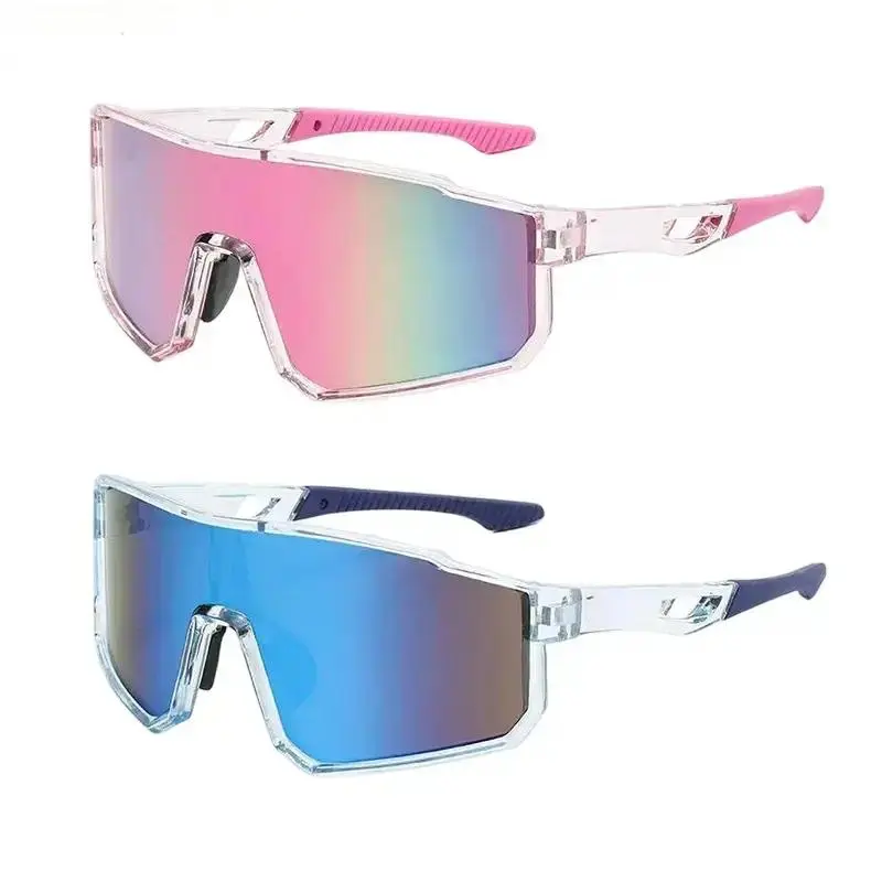XUH Cycling Eyewear, 2-Pack Unisex Wraparound Frame Sport Sunglasses with Windproof UV400 Resistance Lenses, Lightweight Bike Glasses for Outdoor Cycling and Hiking, Outdoor Cycling Accessories